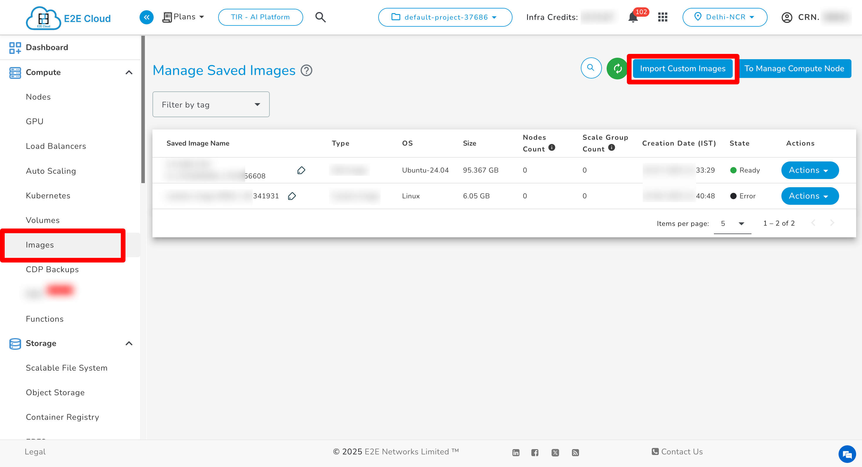 Import Custom Image