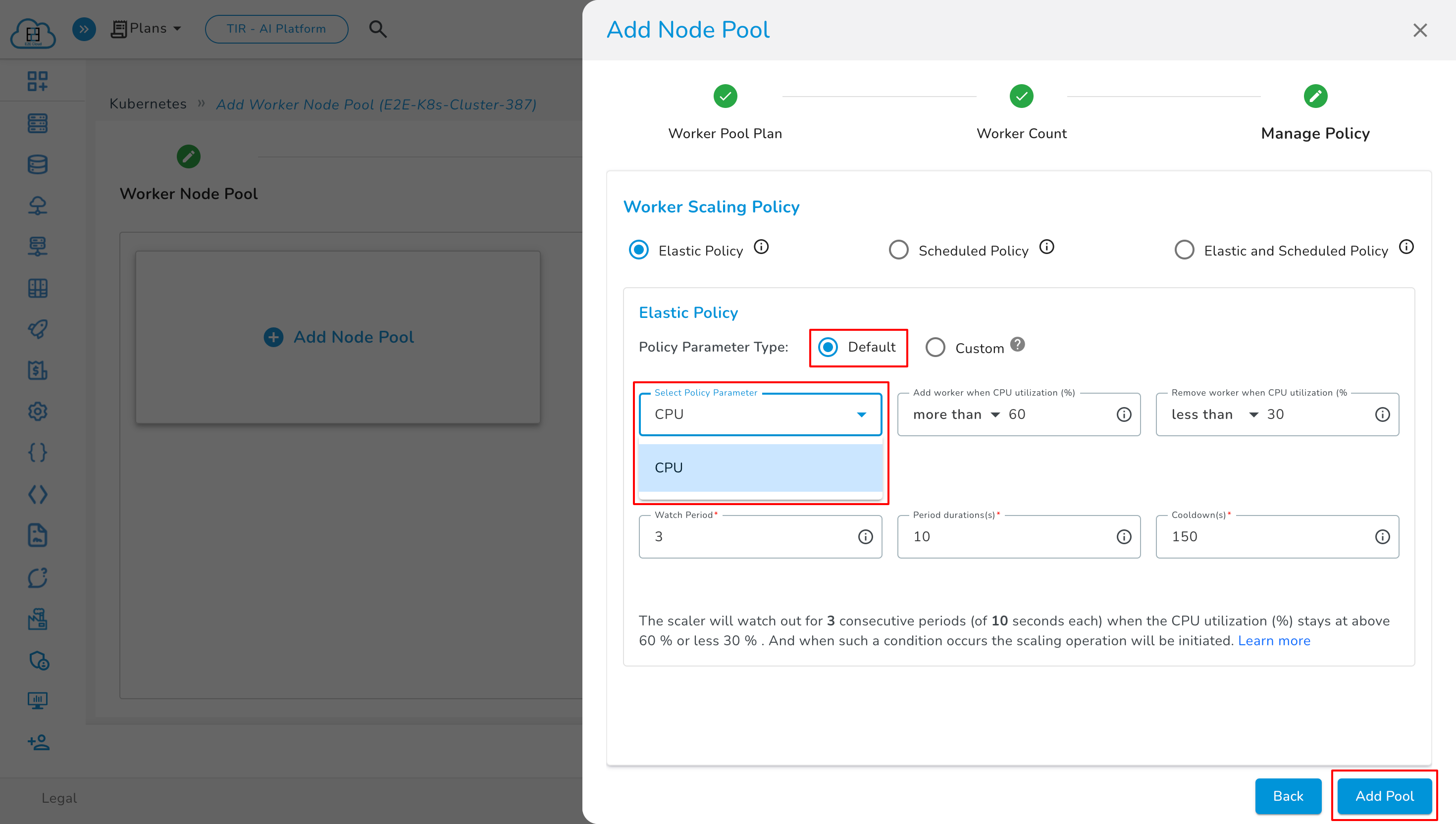 Default Node Pool