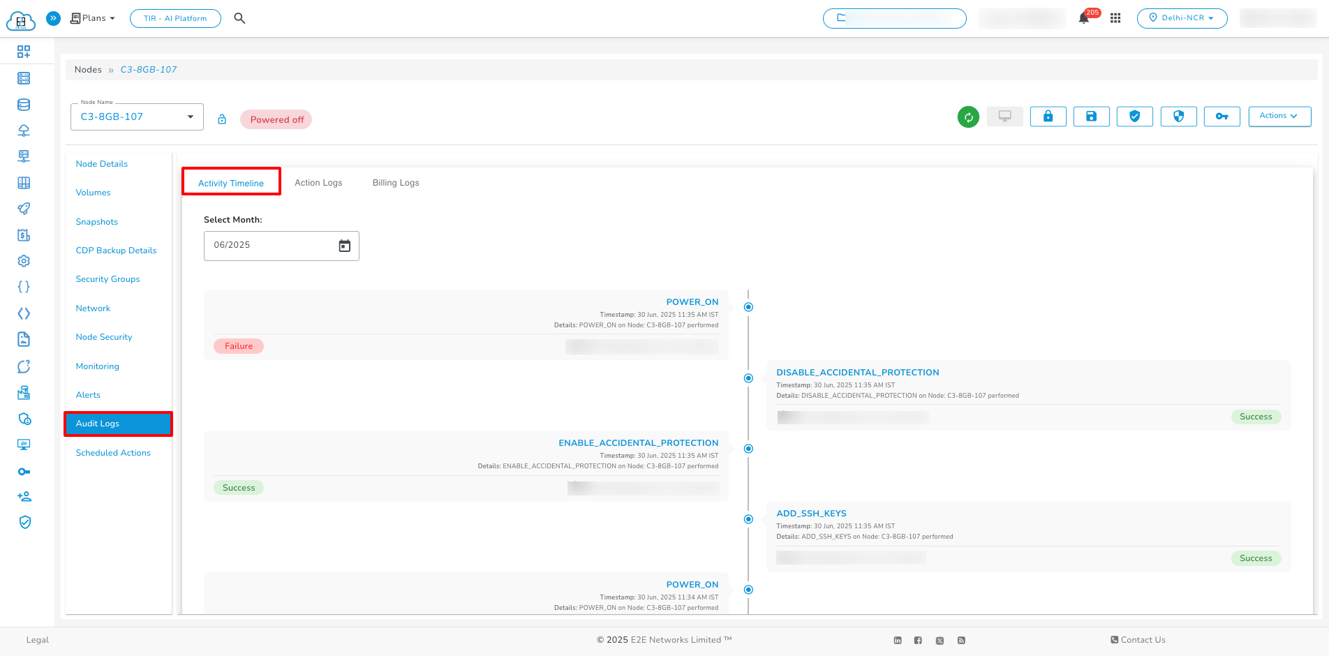 Audit Log Actions