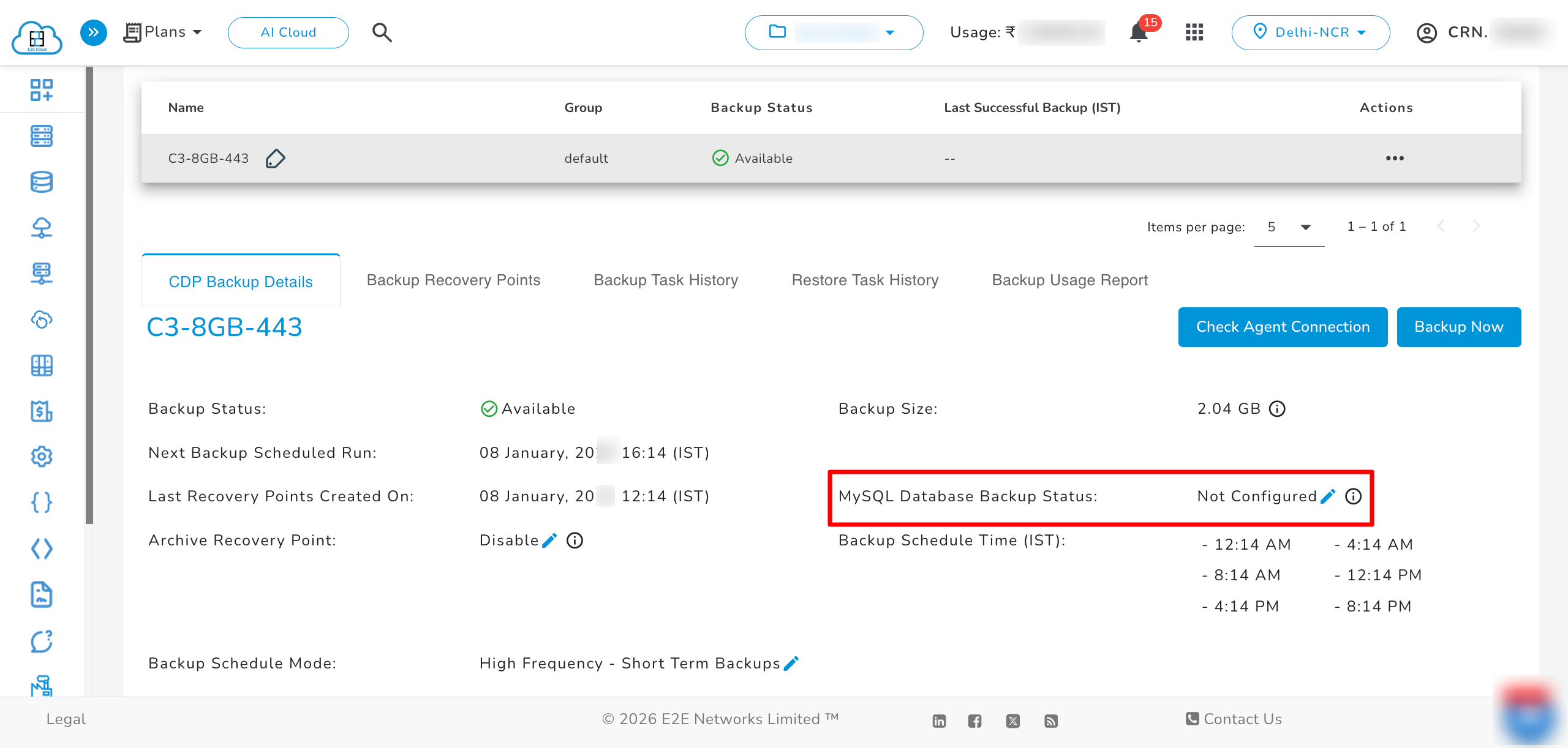 MySQL Backup