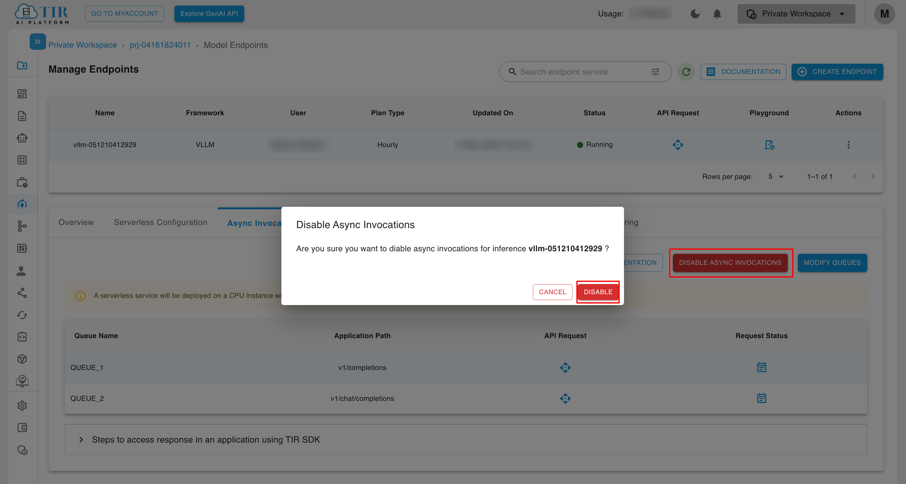 Disable Async