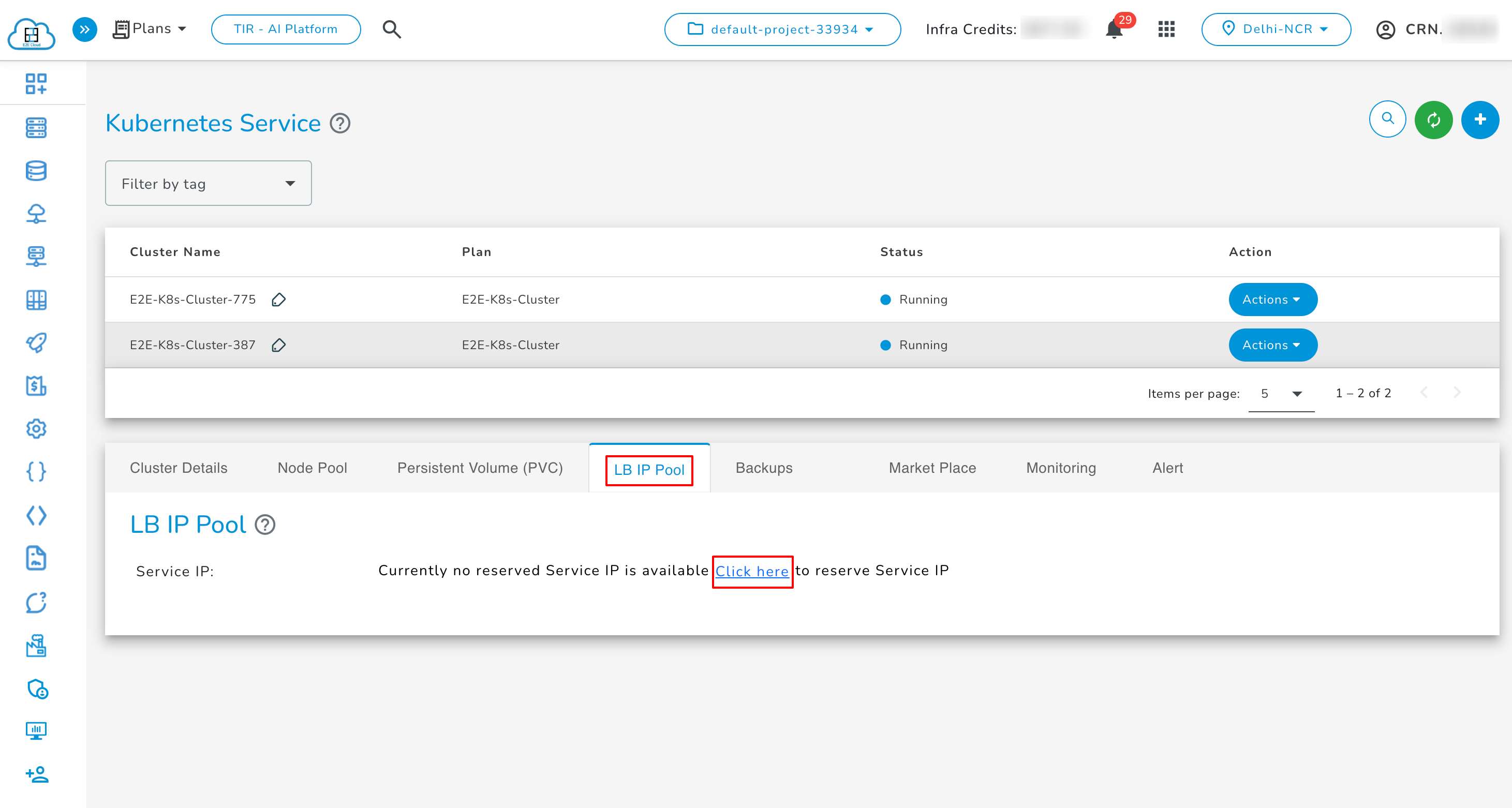 Load Balancer IP Pool Step 1