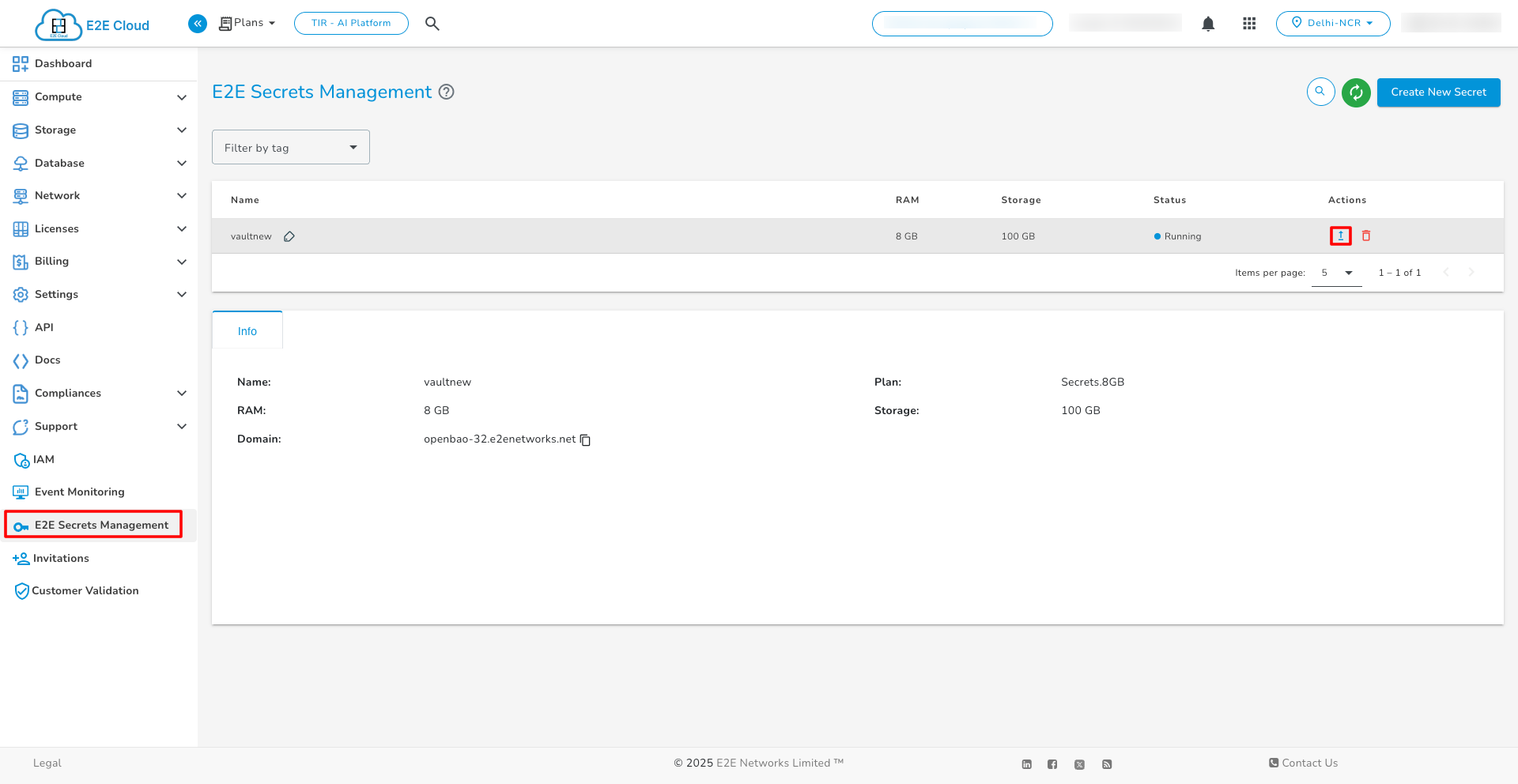 Upgrade Vault - Step 1