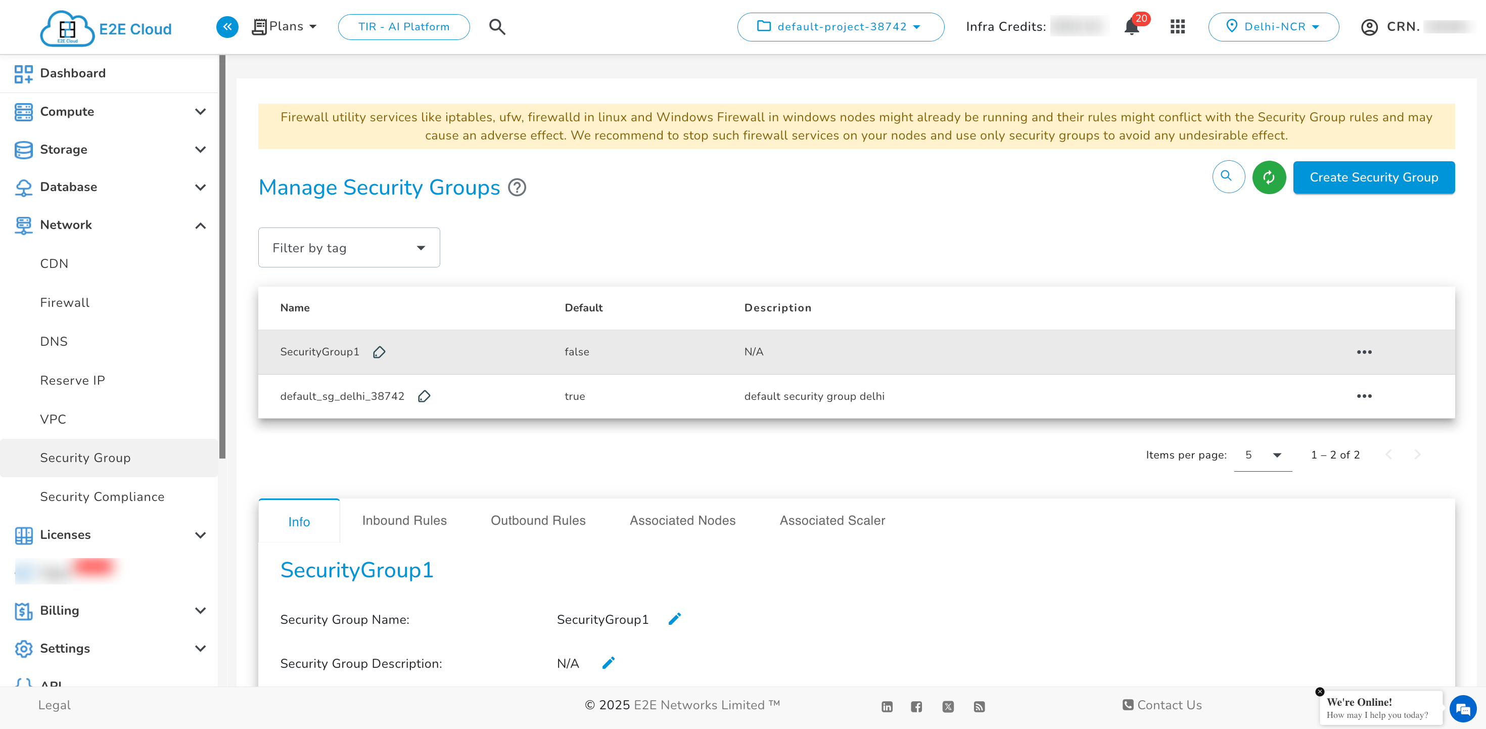 Manage Security Groups After Creation