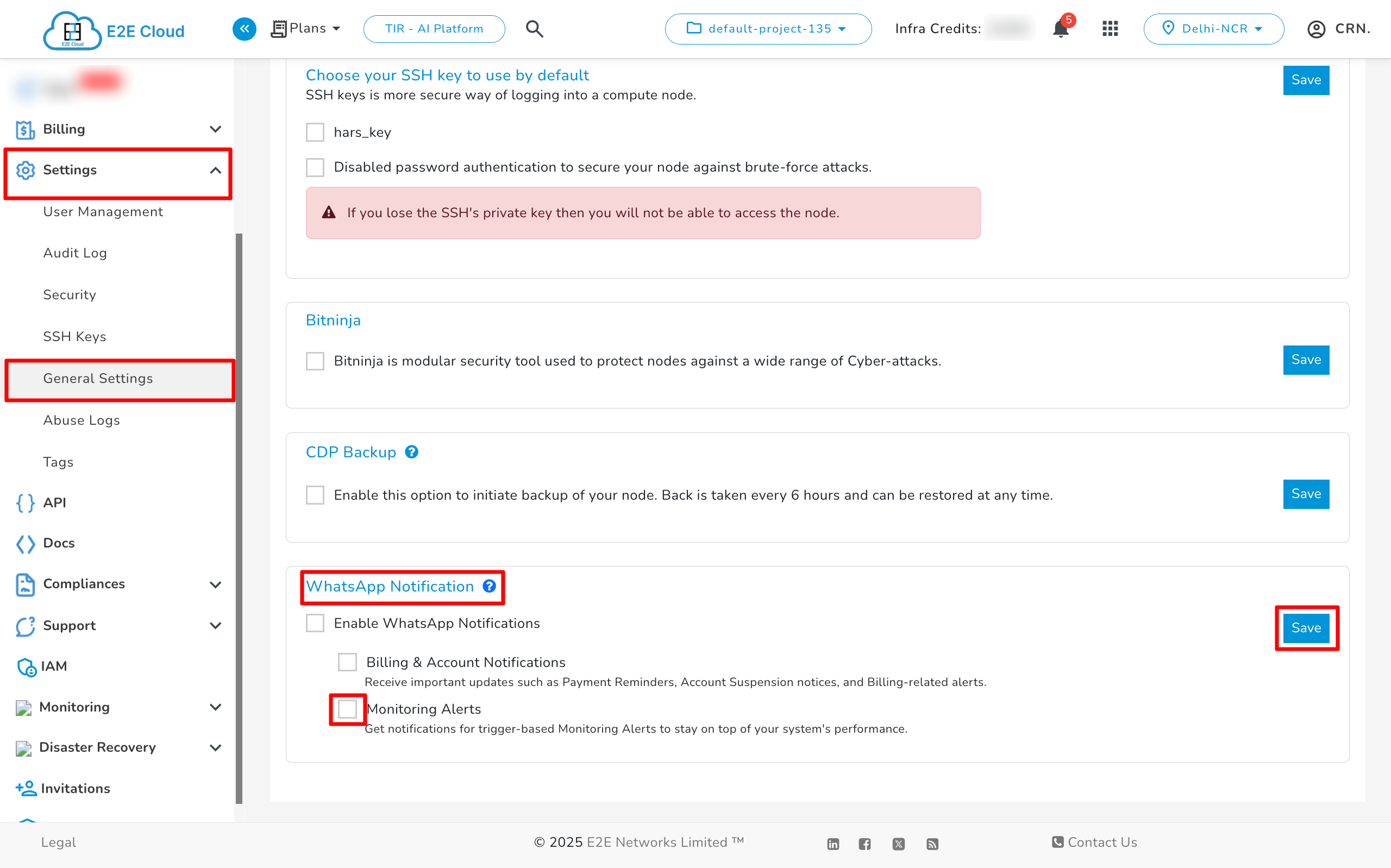 Enable WhatsApp Notification