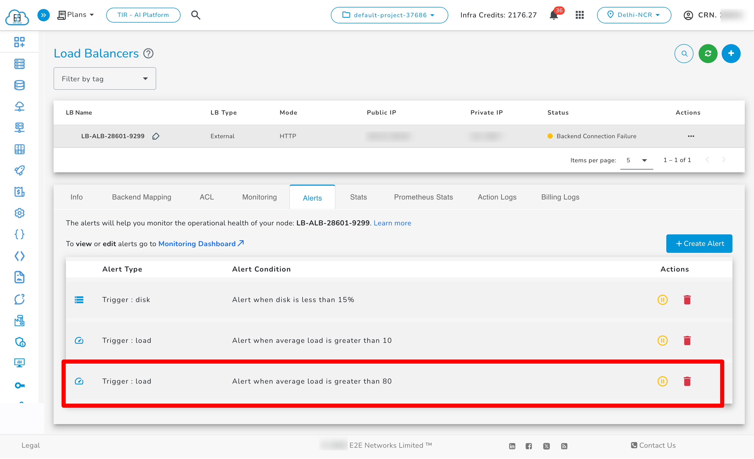 Alert Listing