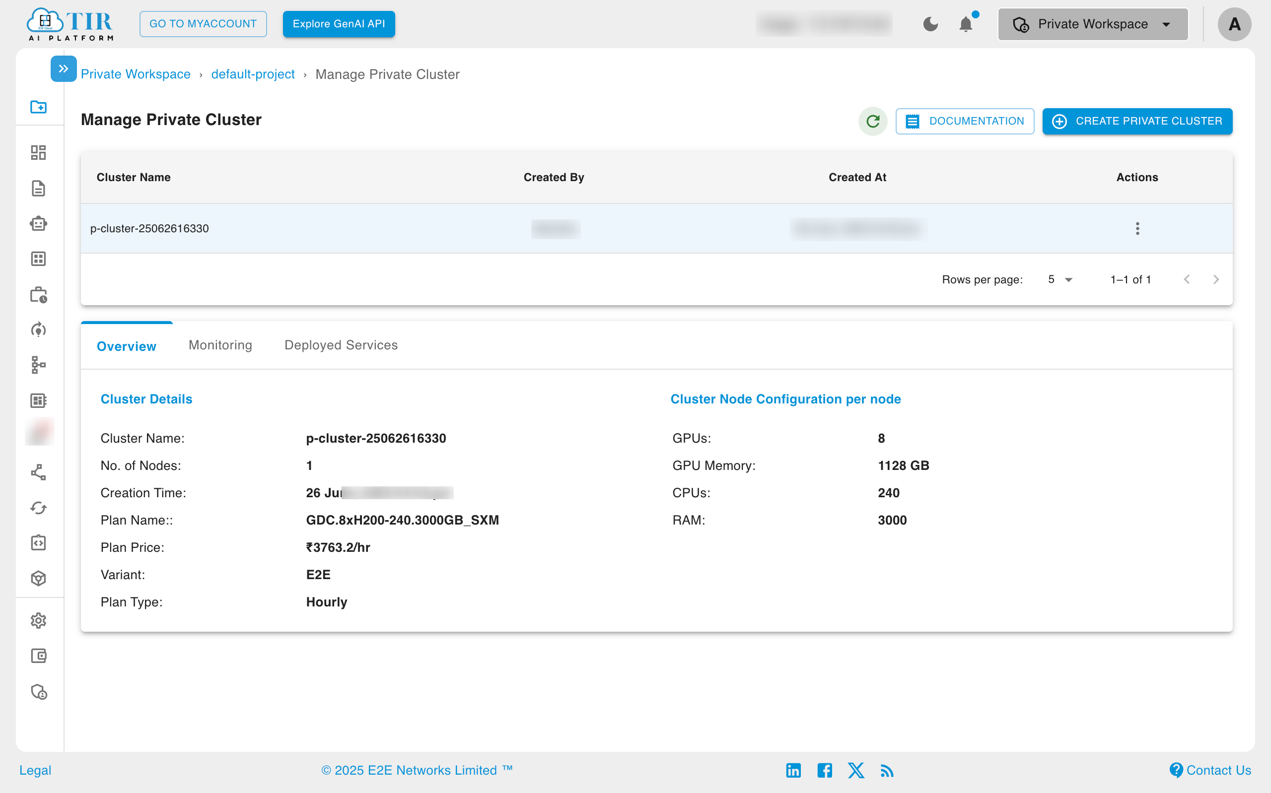 Private Cluster Overview