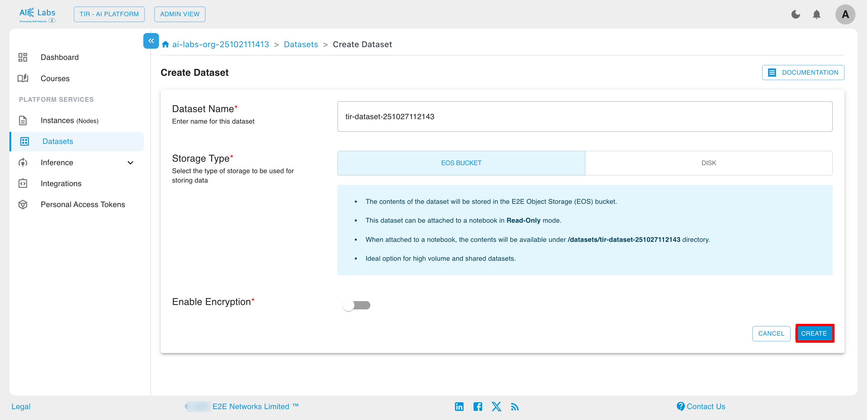 Dataset Create