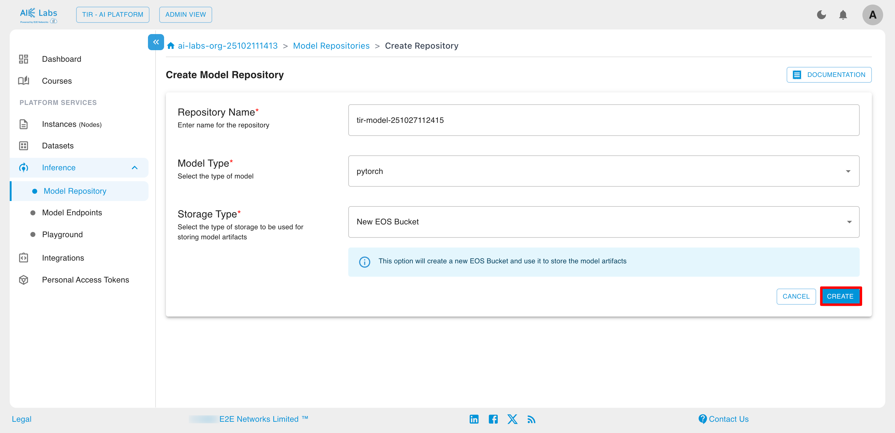 Model Repository Dashboard
