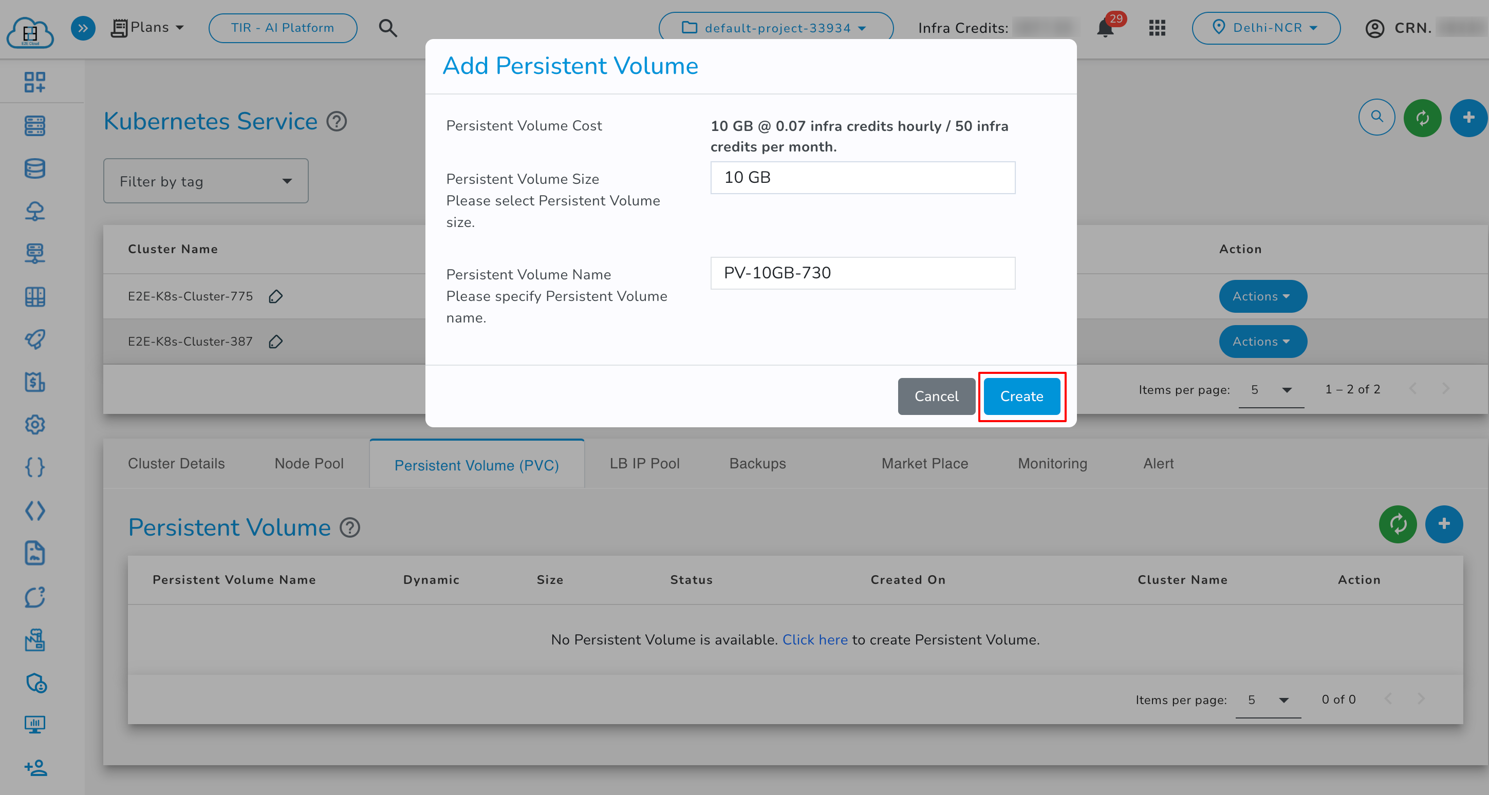 Create Persistent Volume Step 1