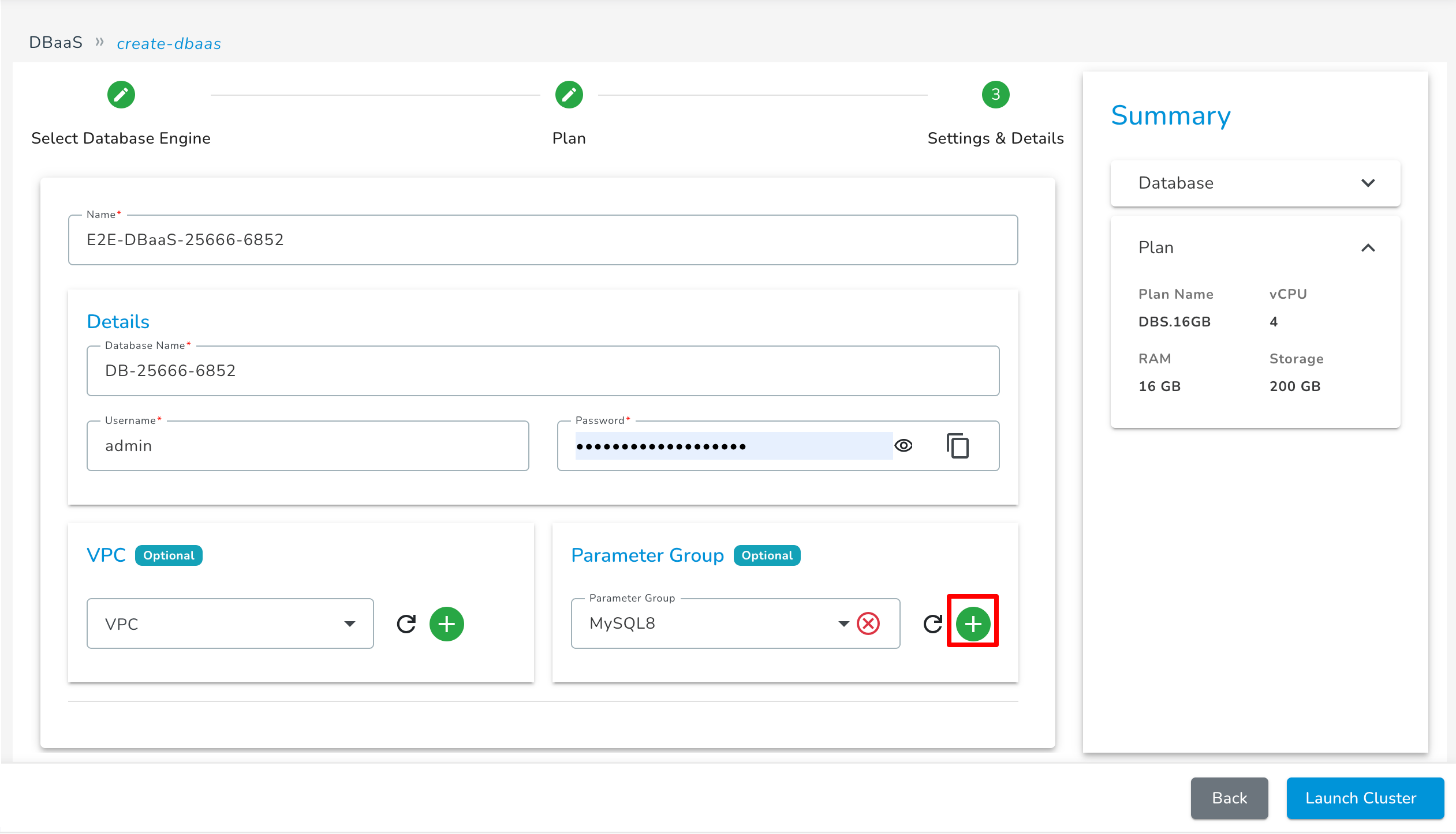 Create Parameter Group