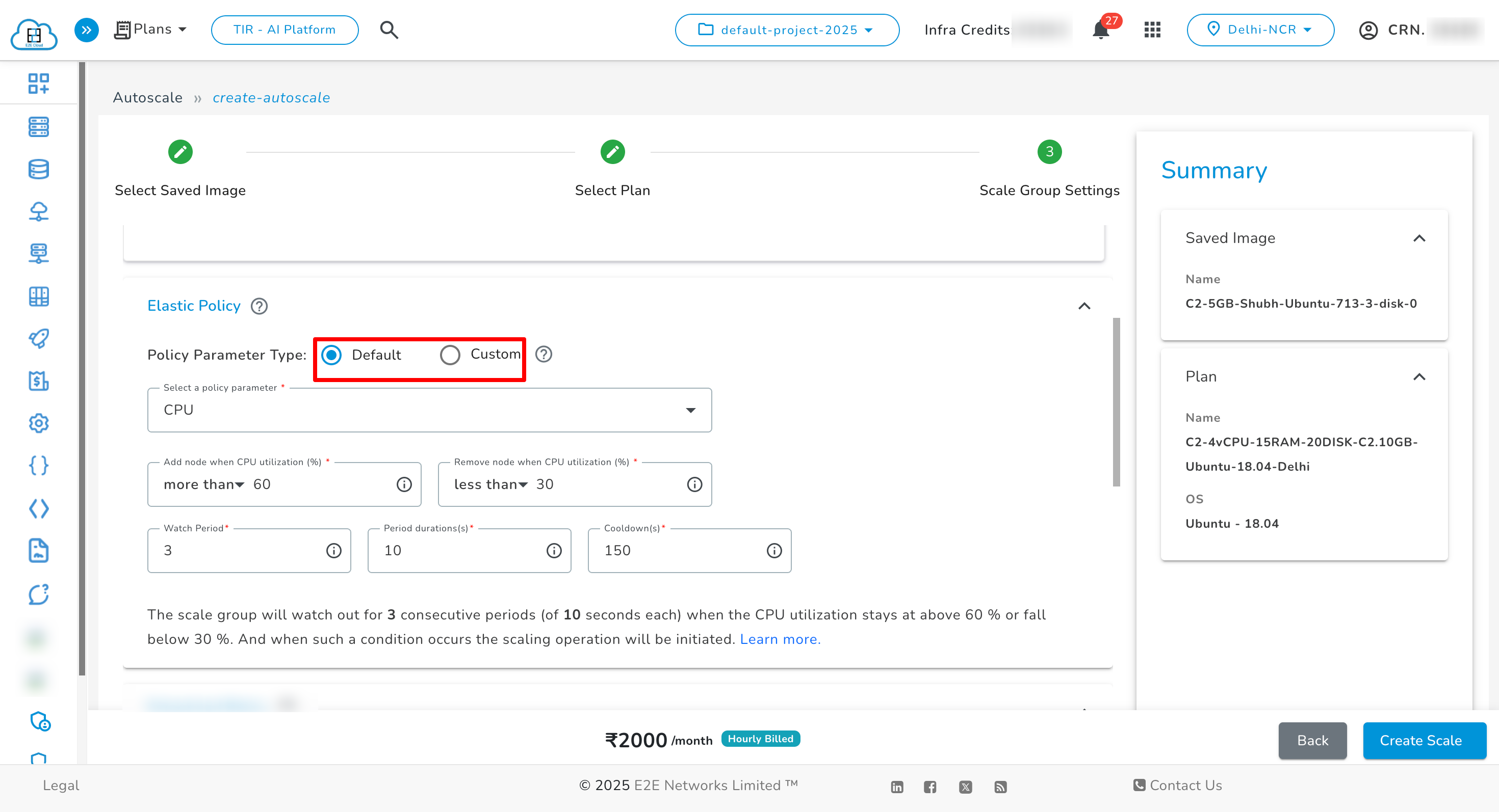 Default and Custom Policies