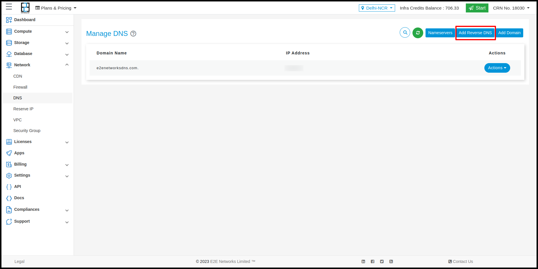 Add Reverse DNS