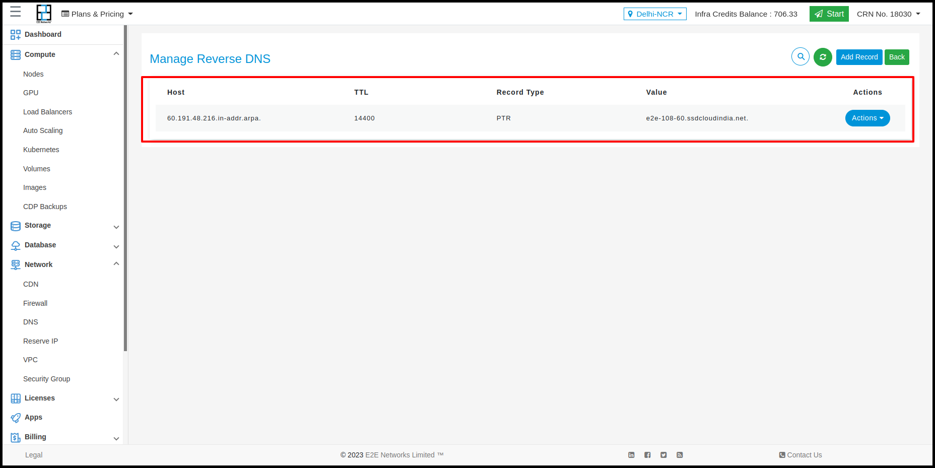 Submit Reverse DNS
