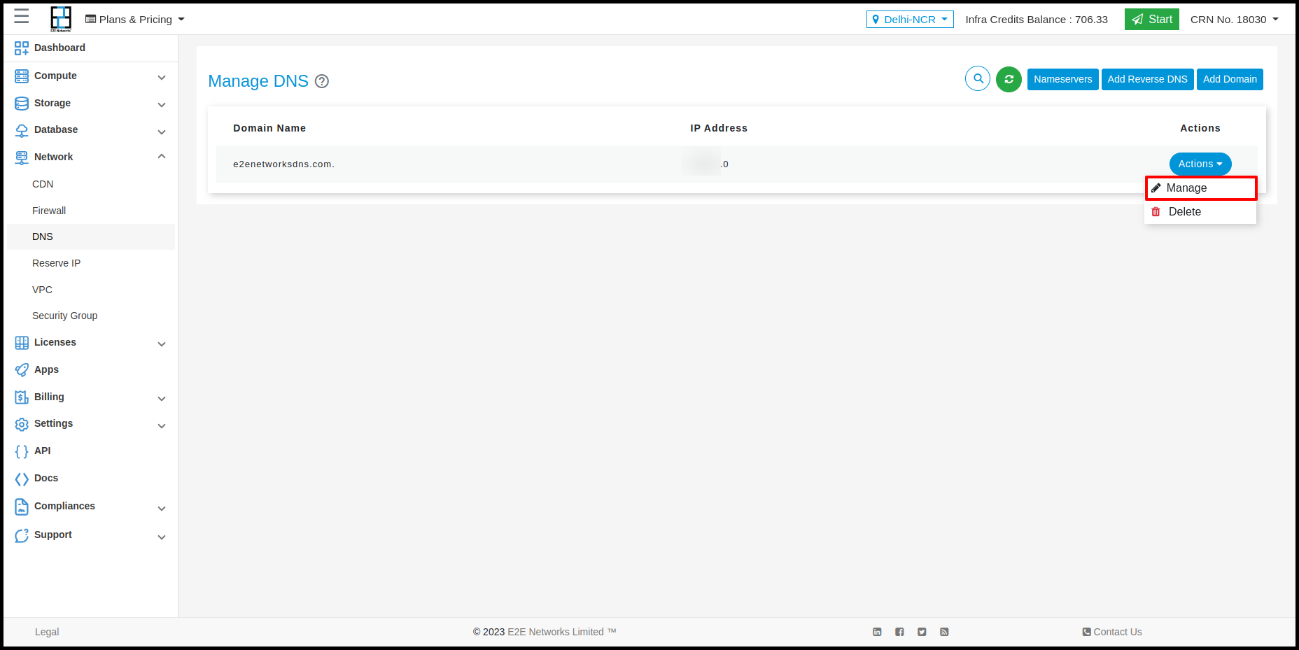 Manage Domain