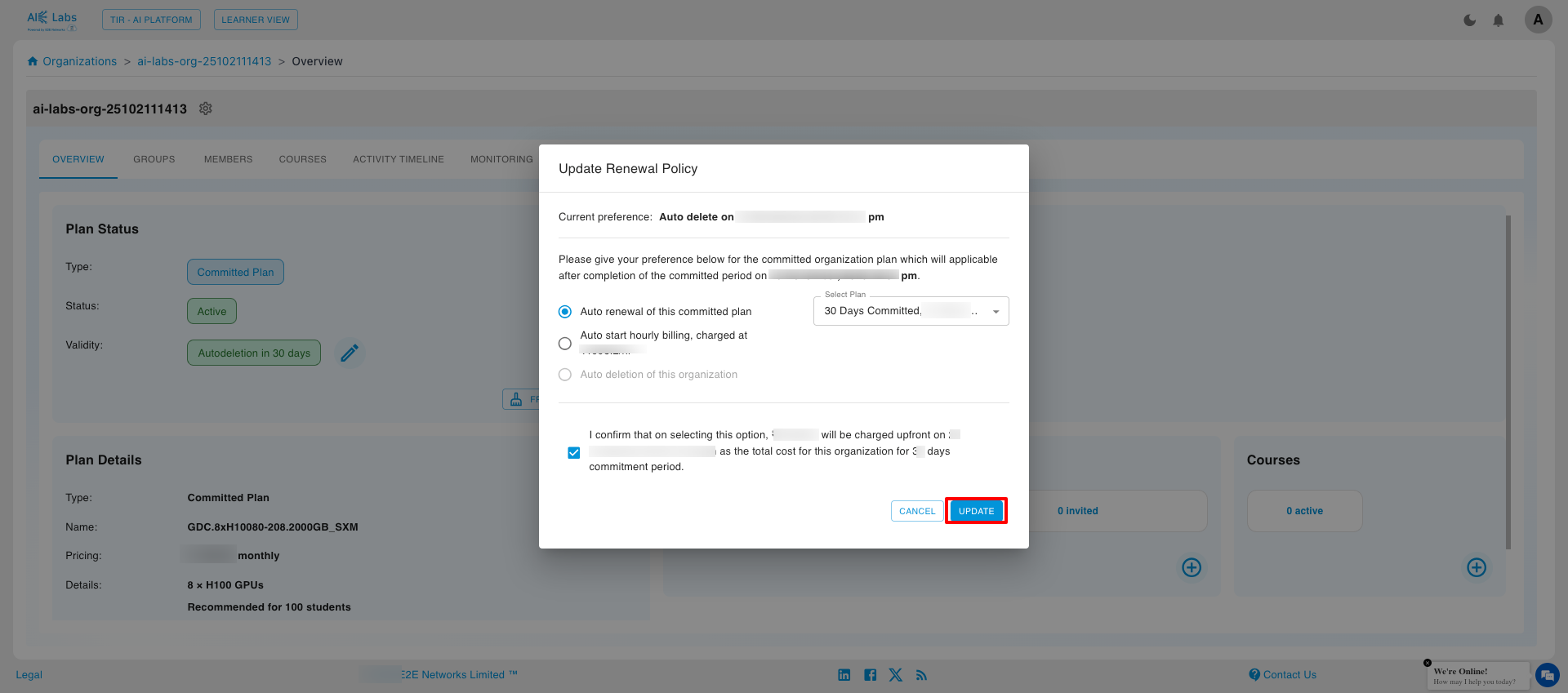 Committed Settings