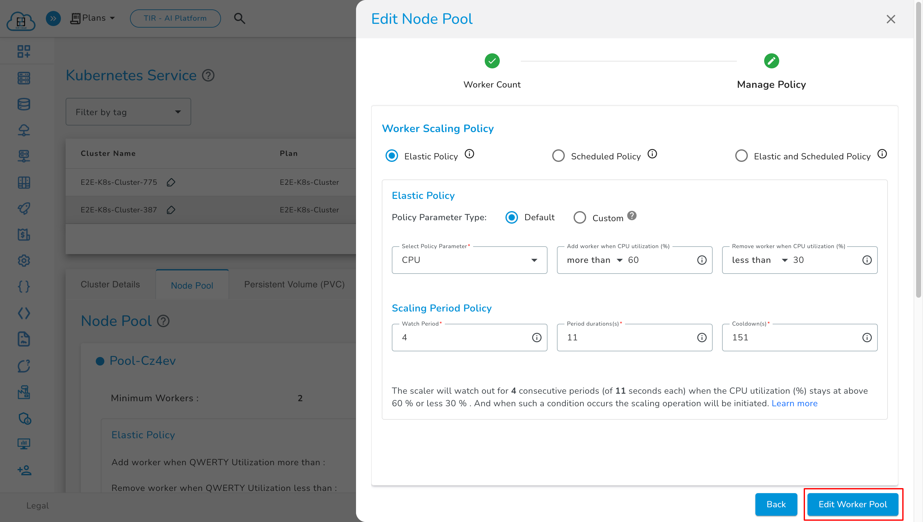 Edit Worker Node Pool 2