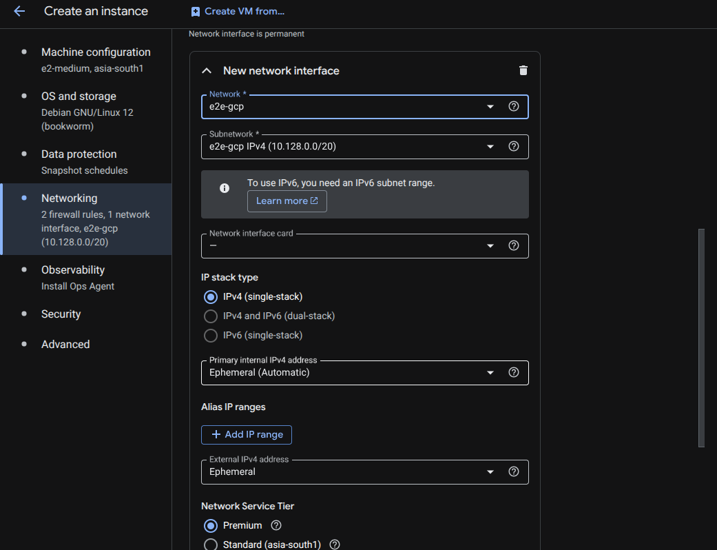 Attach VM to VPC