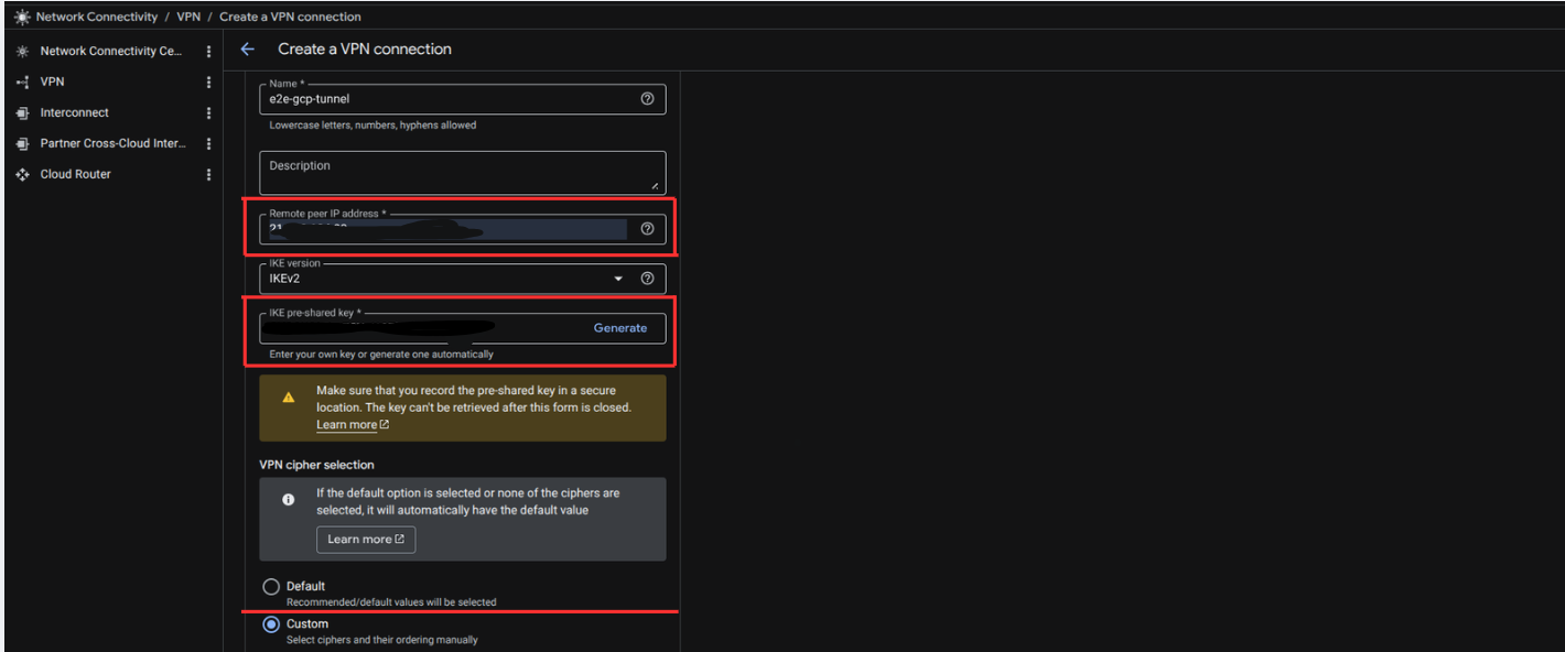 Configure VPN Tunnel