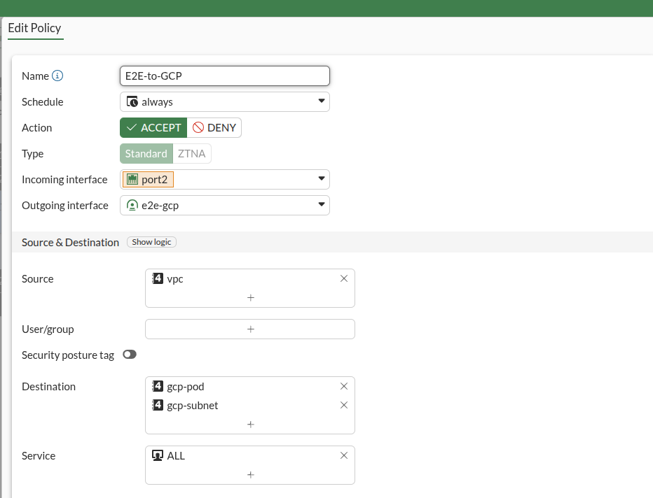 FortiGate — E2E-to-GCP policy updated