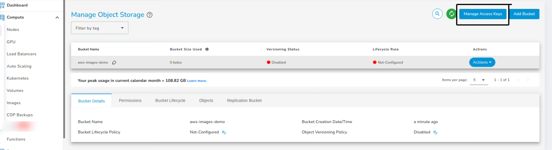 Manage Access Keys
