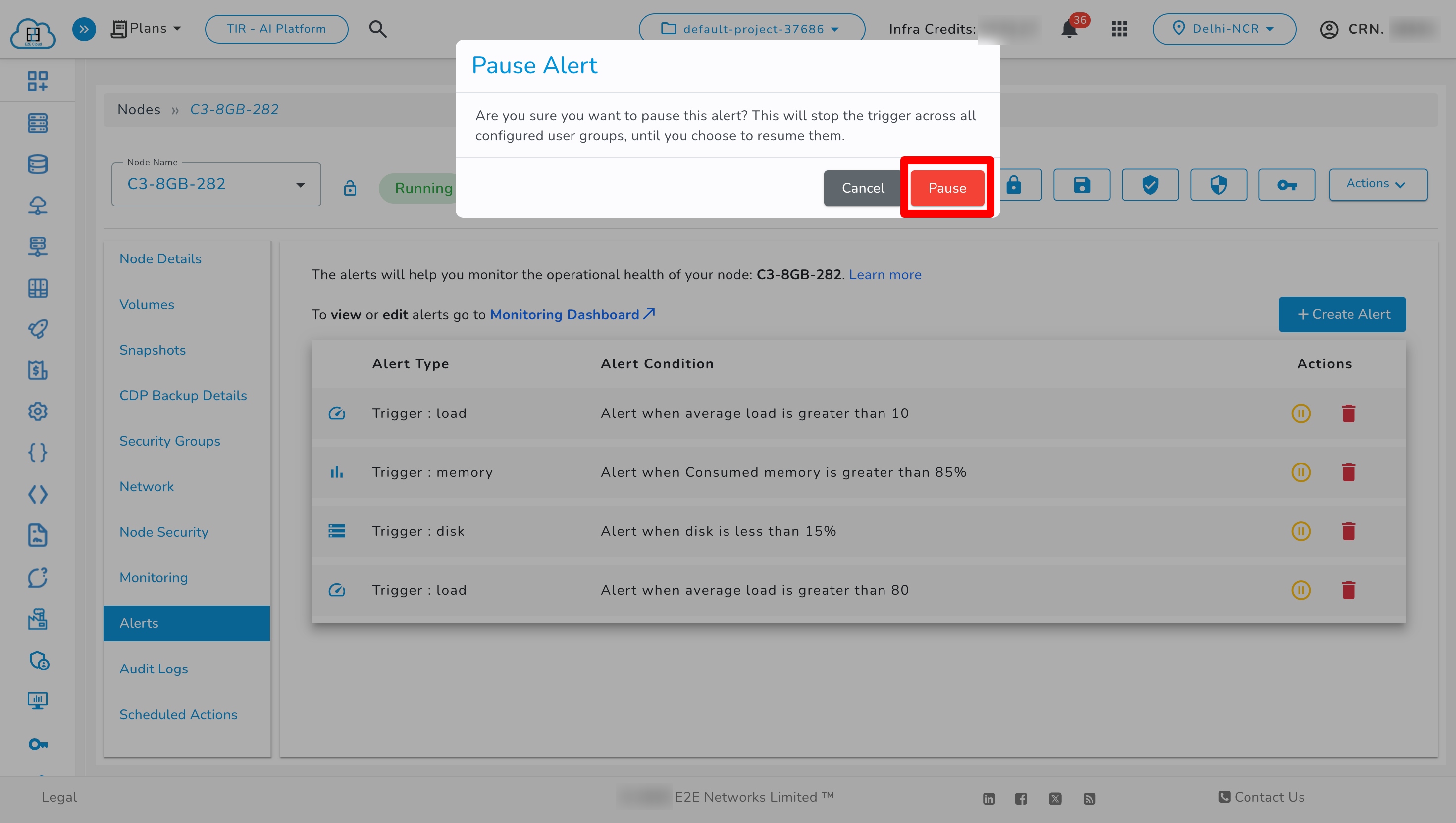 Pause Confirmation Popup