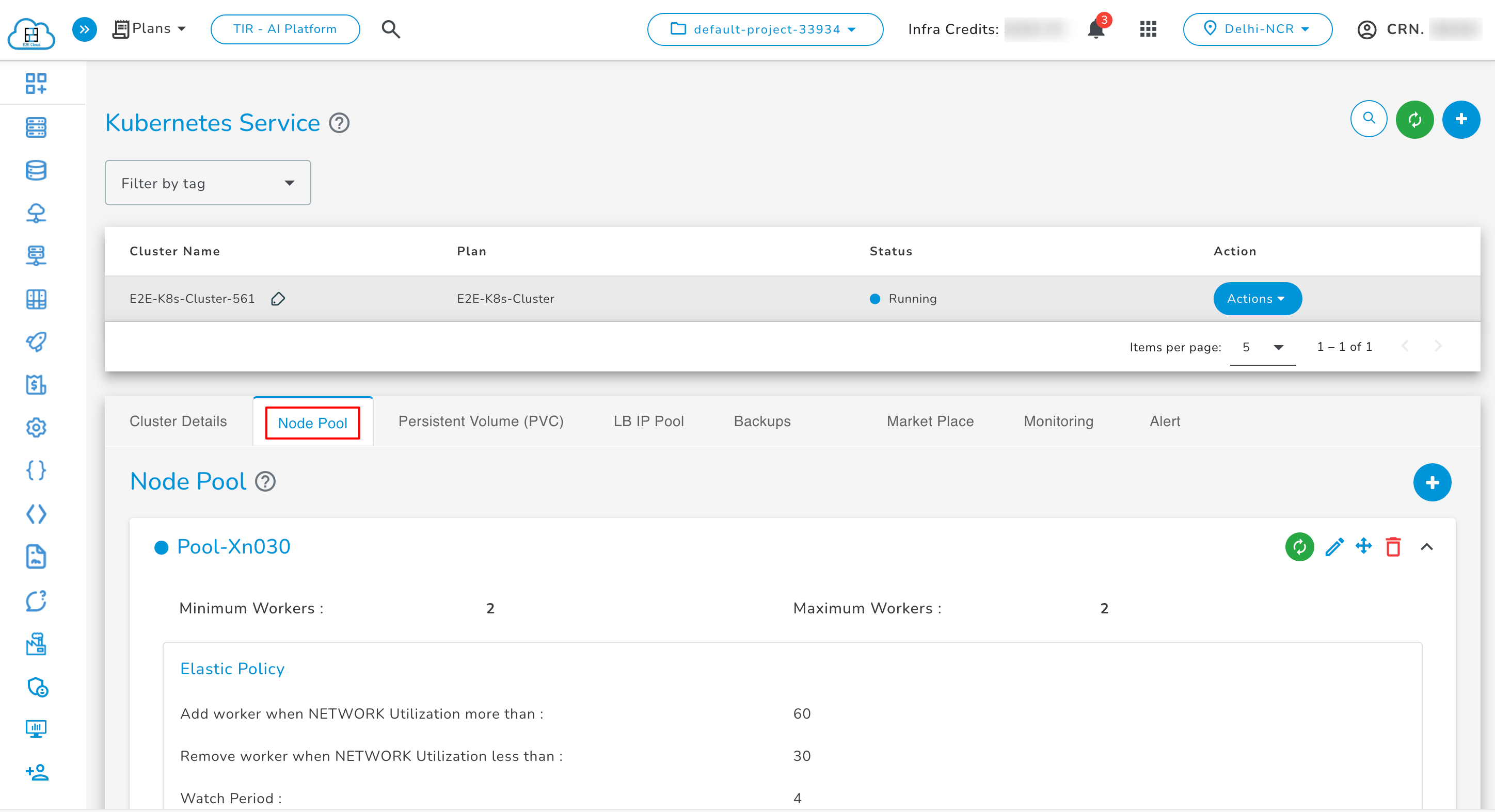 Node Pool Details