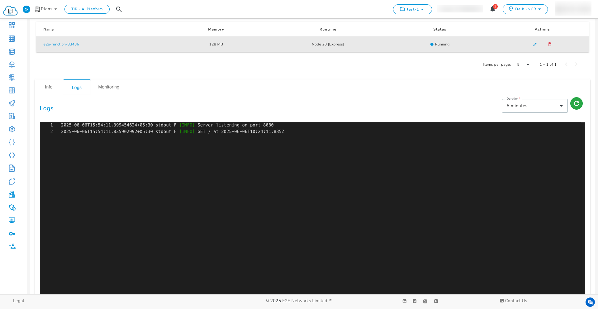 Function Logs