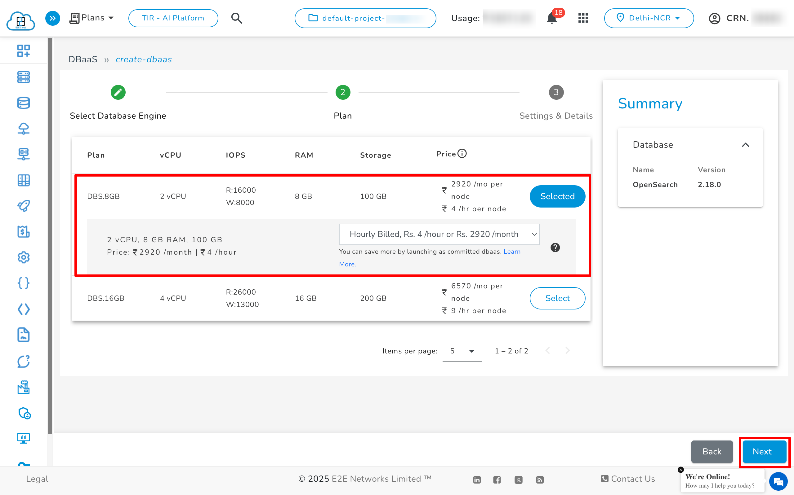 OpenSearch Plan Image