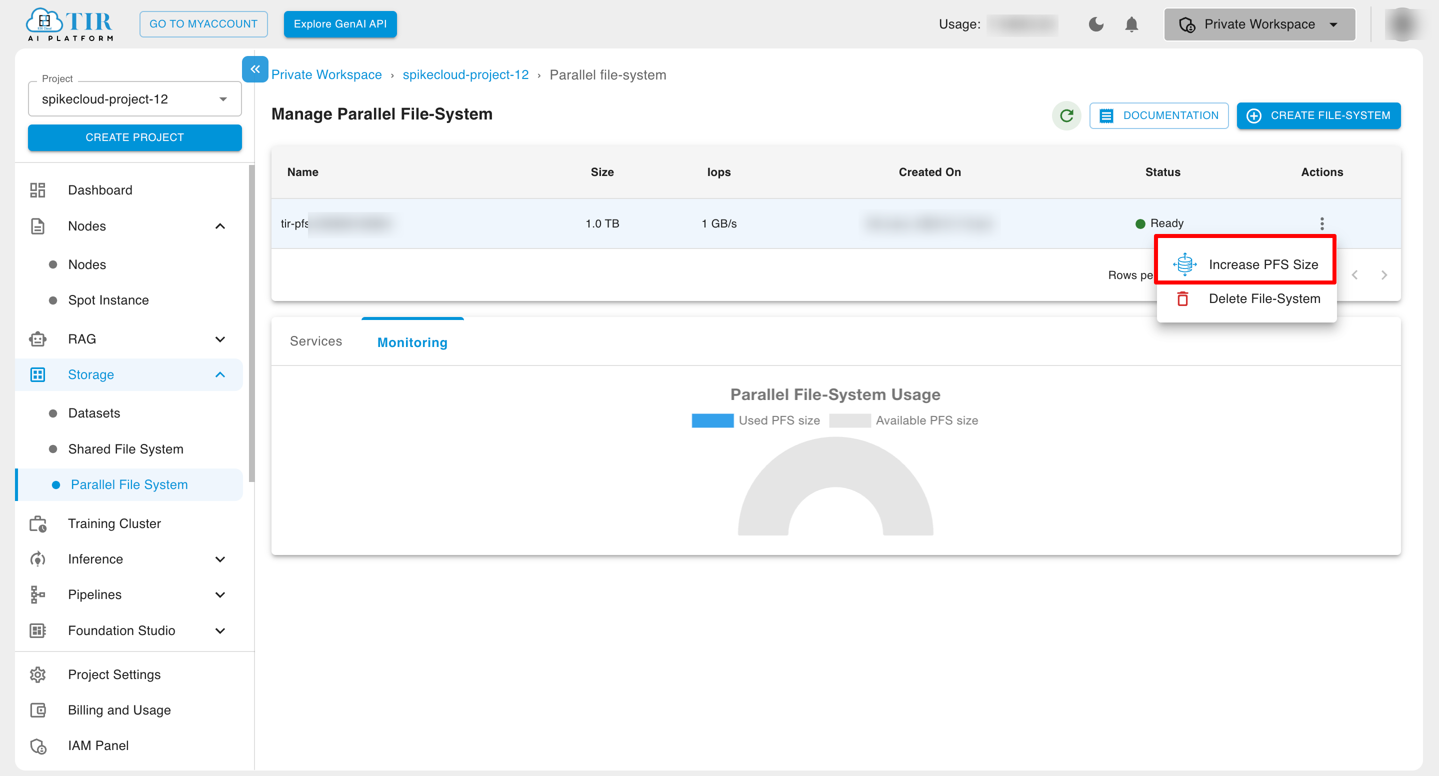 Parallel File-System | E2E Cloud