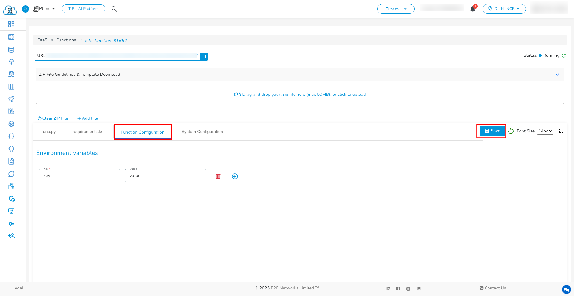 Function Configuration