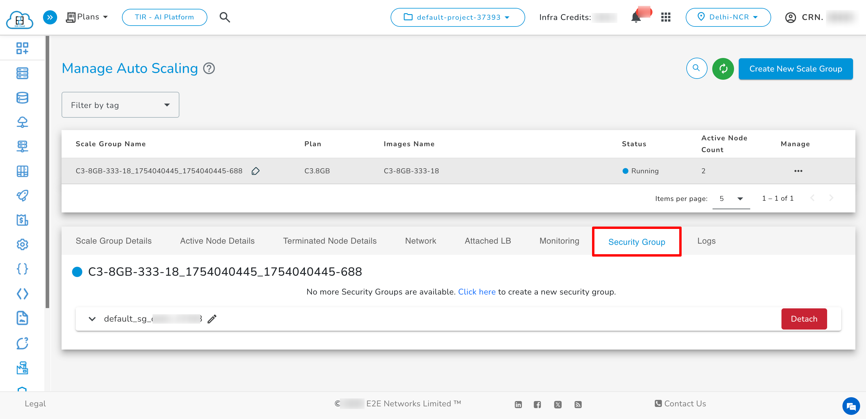 Security Group Tab Image
