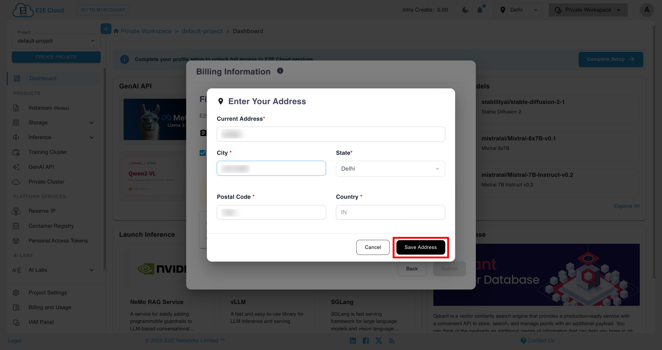 Enter Billing Address