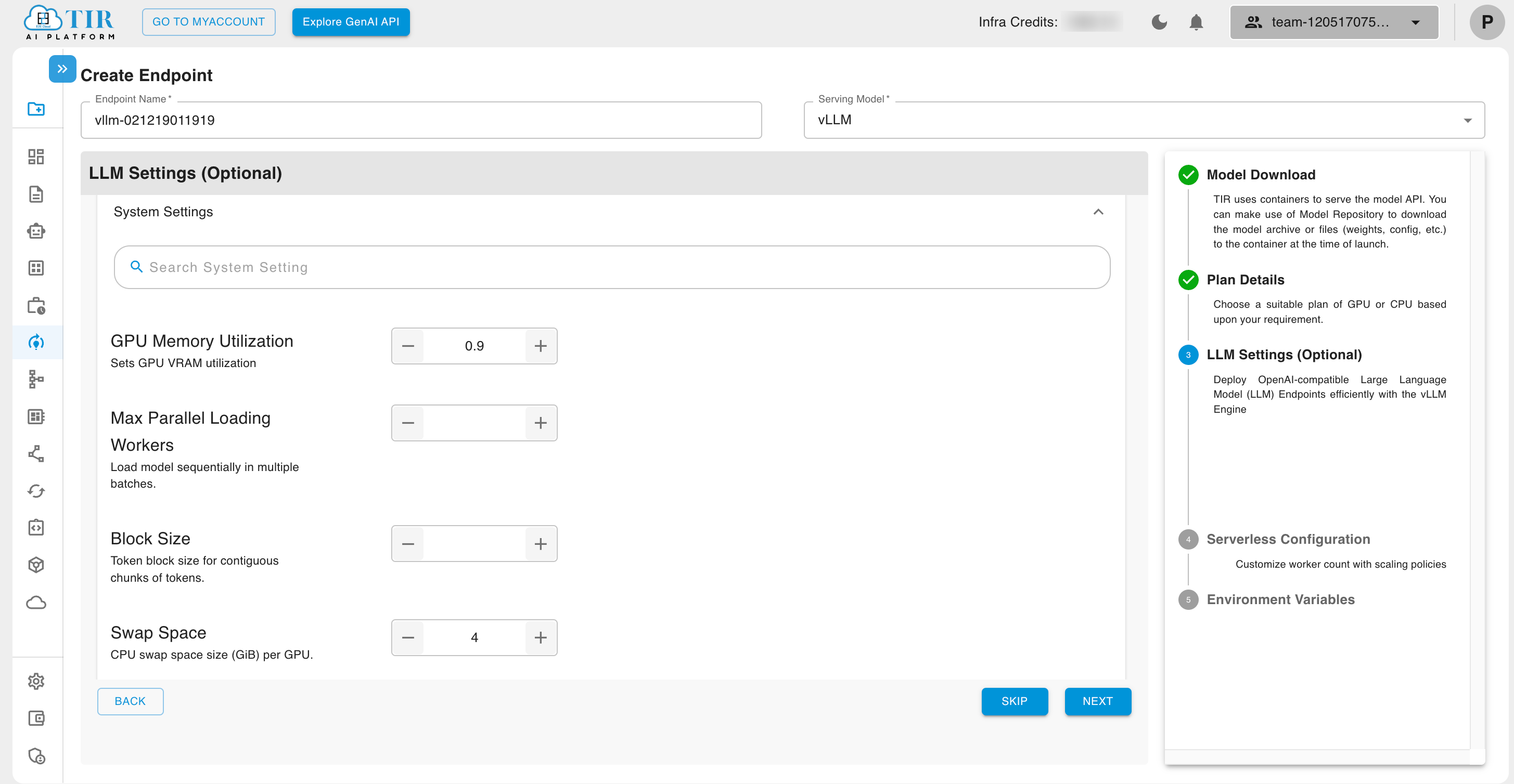 System Setting