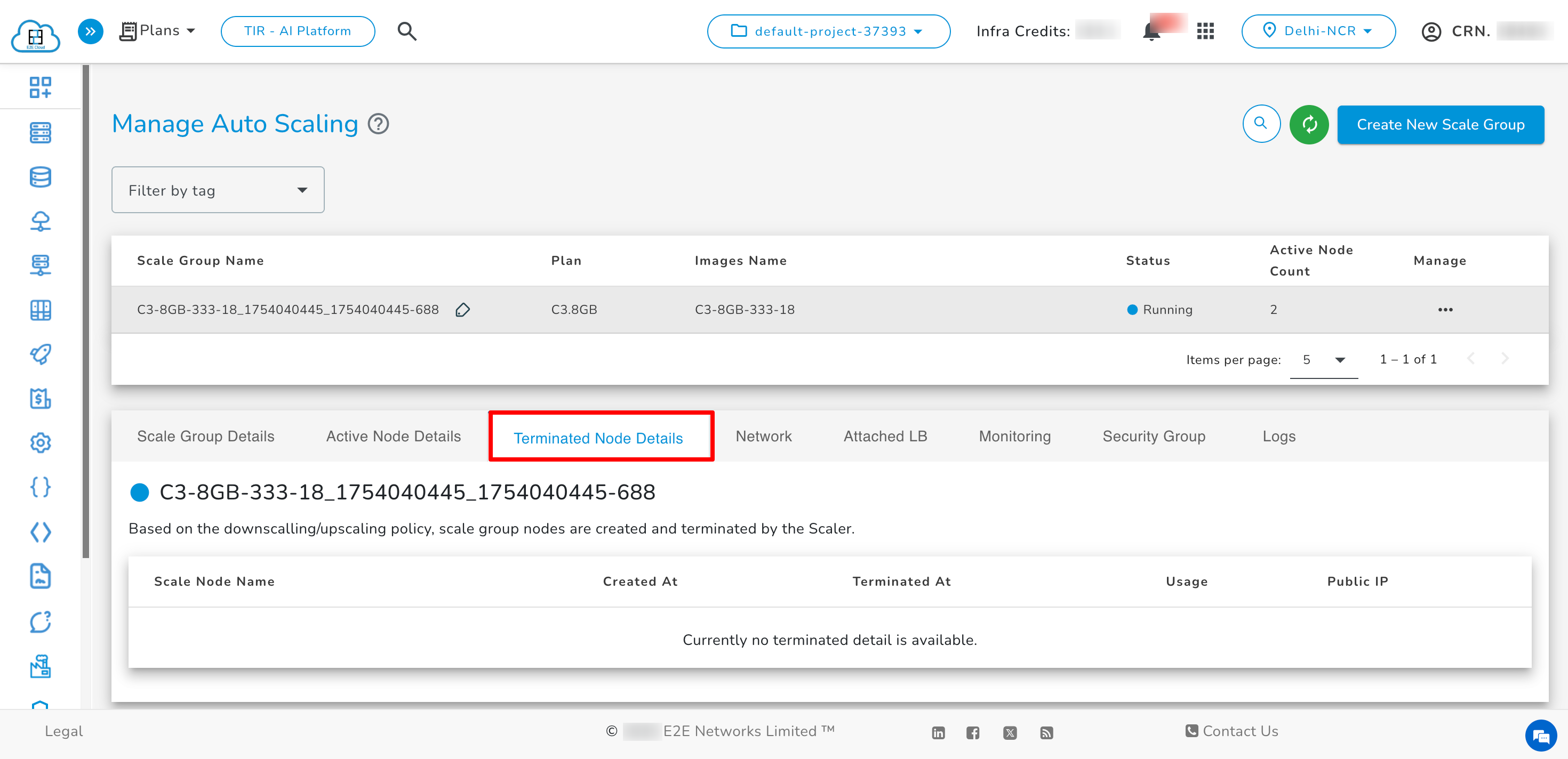 Terminated Node Details Image