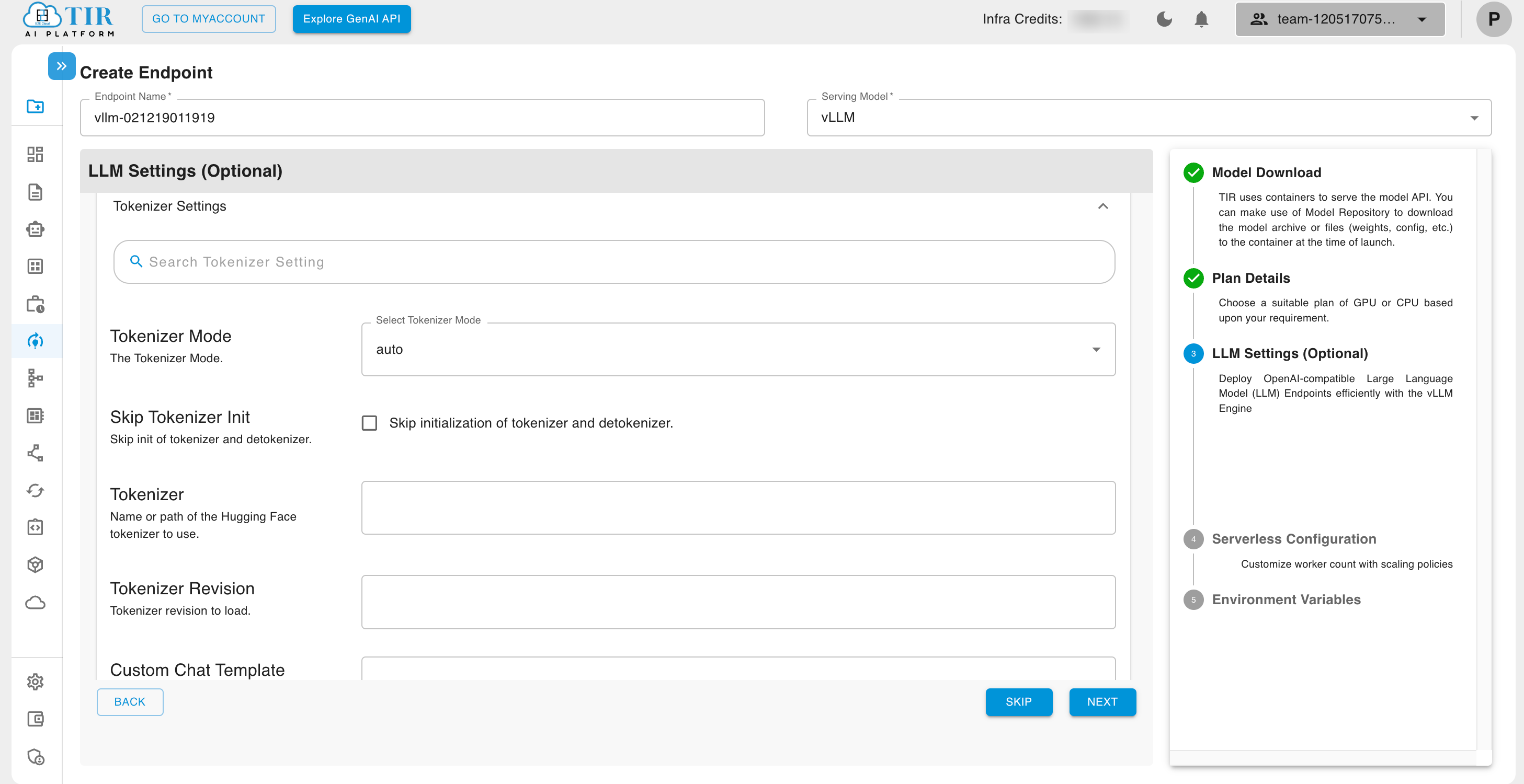 Tokenizer Setting