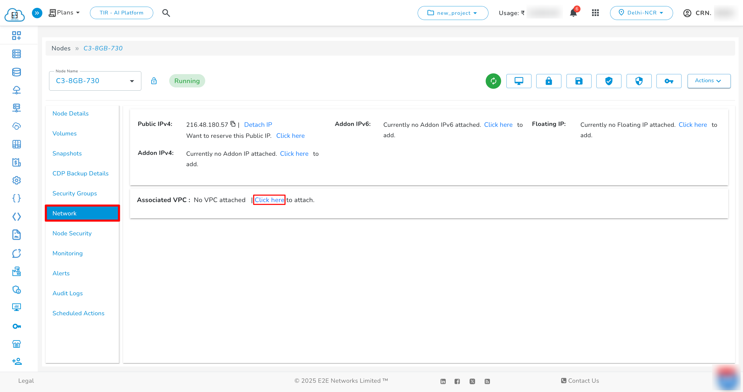Associated Node Details