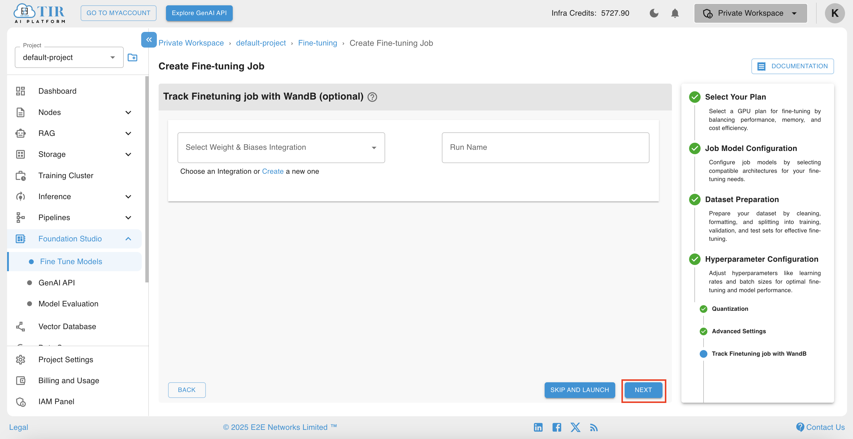 WanDB Setting