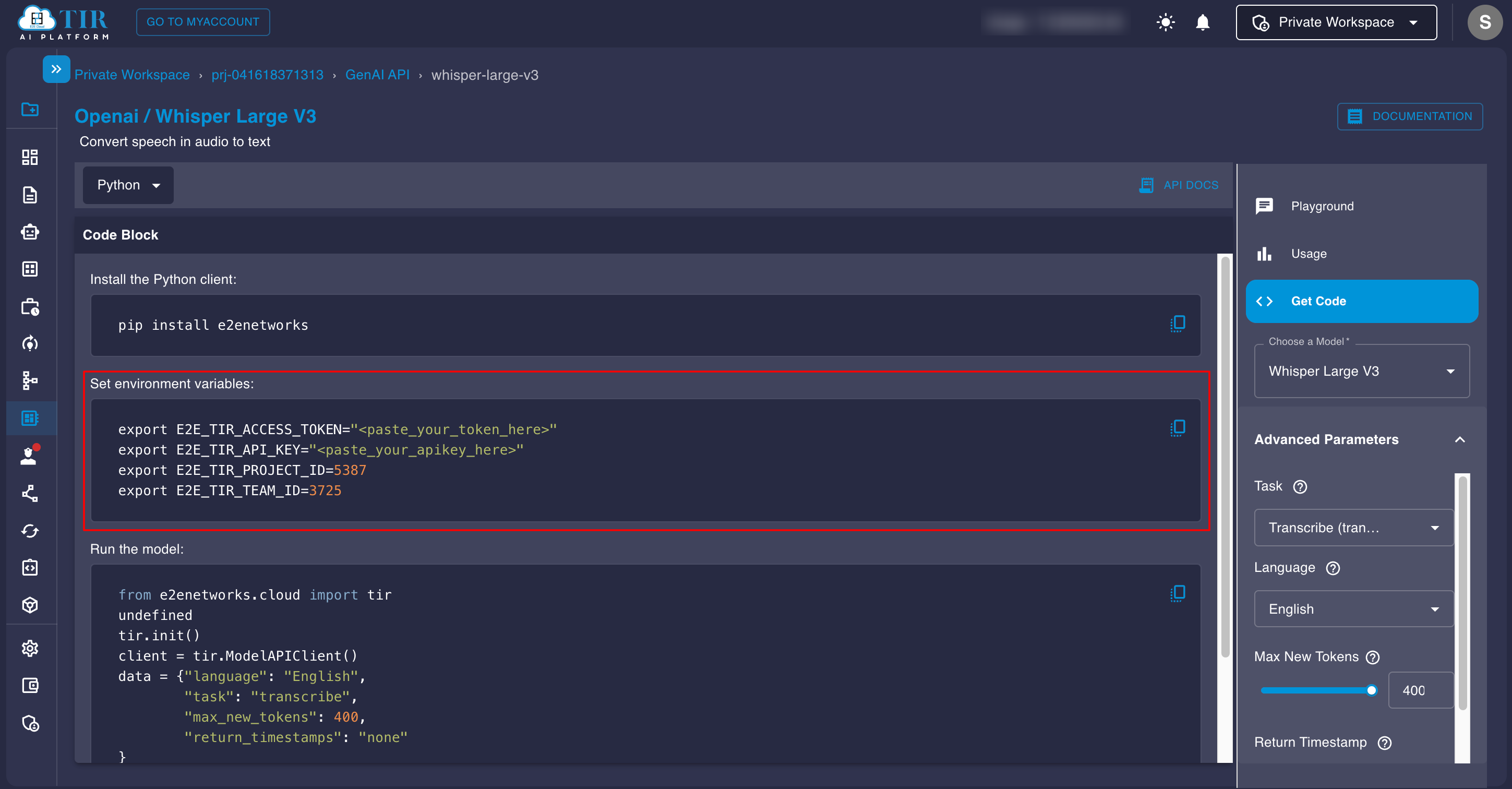 Set Environment Variables